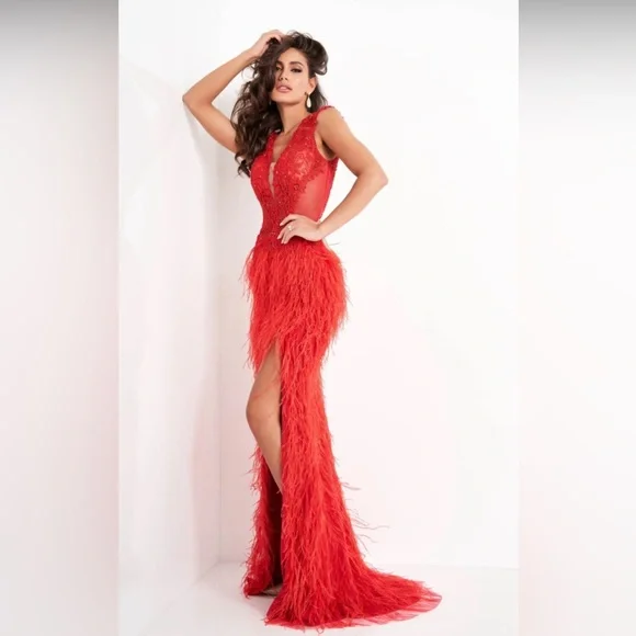 strapless open back dress Jovani